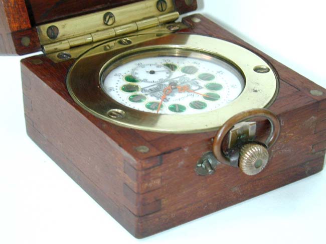 A Wonderful late 19th century French Railroad 'Stationmaster's' two day Chronometer — image 3