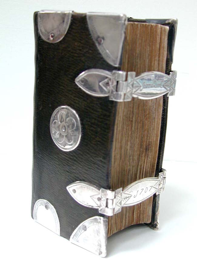 A Wonderful Silver Mounted Bible and Prayerbook printed In London in 1702