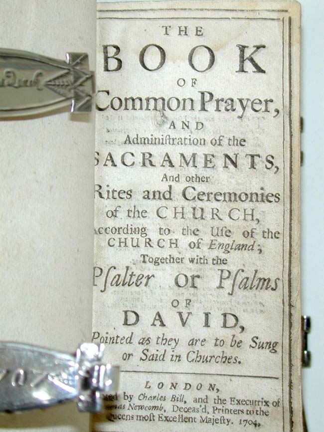 A Wonderful Silver Mounted Bible and Prayerbook printed In London in 1702 — image 4
