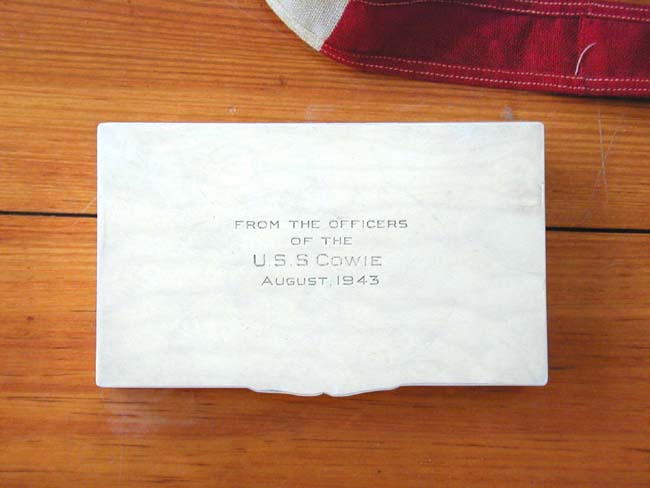 The Commissioning Pennant and other Memorabilia from the U.S.S. Cowie circa 1942 — image 2