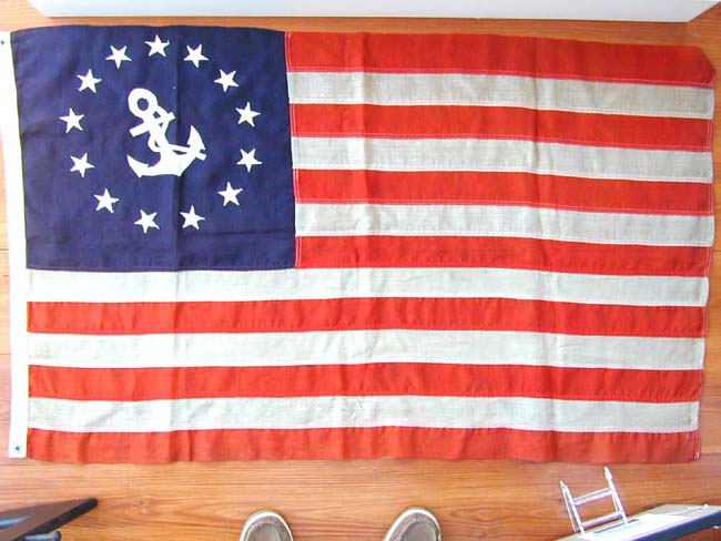 A Fine 19th century Private Yacht Ensign now elegantly framed