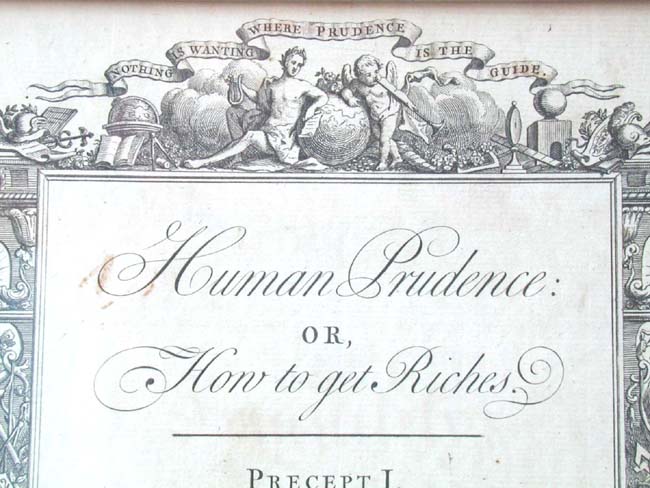 A Charming 18th century engraving entitled 'Human Prudence' taken from George Bickham's 'The Universal Penman' published in London in 1736. — image 2
