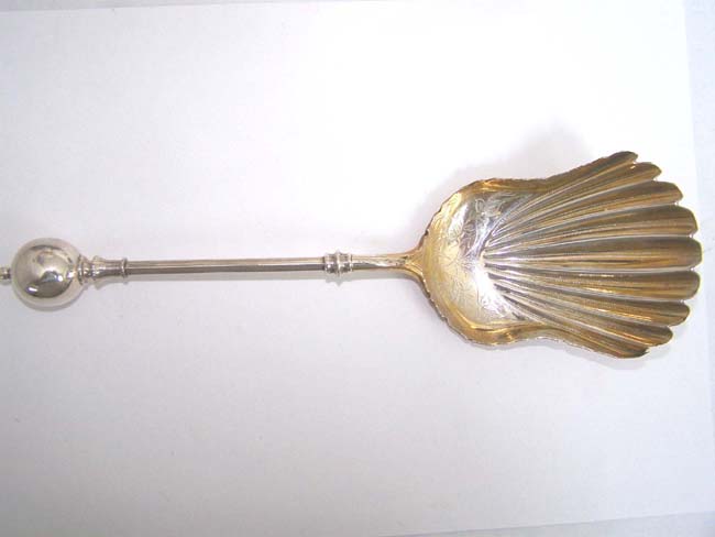 A fine American Sterling Silver Serving Spoon by Bailey & Co., Patented in 1863 — image 2