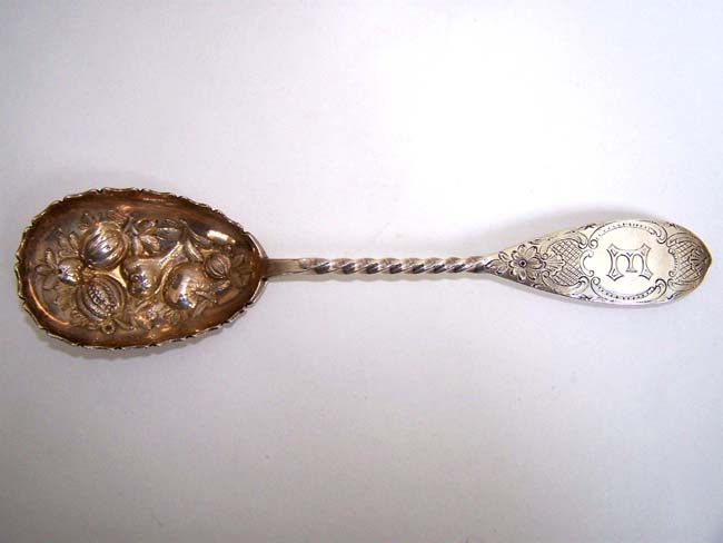A fine American Sterling Silver Berry Spoon by Bailey & Co., Philadelphia, circa 1848-1865