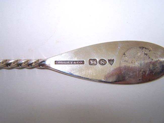 A fine American Sterling Silver Berry Spoon by Bailey & Co., Philadelphia, circa 1848-1865 — image 3