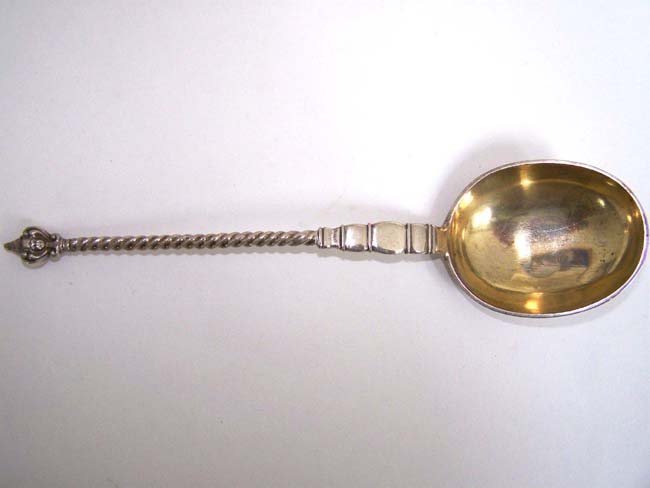 A 19th century Ameriican Sterling Silver Serving Spoon stamped "RANGE" circa 1870