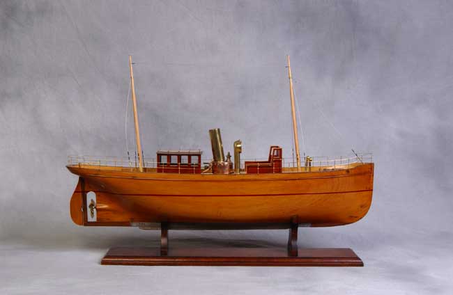 English Victorian Model of a Steam Launch circa 1890