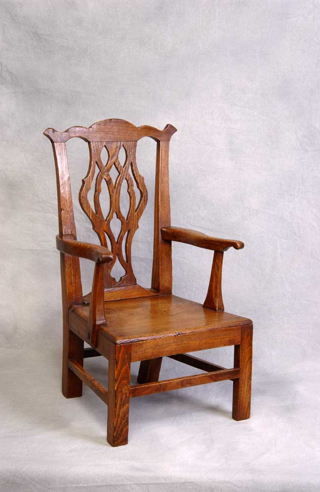 English Chippendale Style Ashwood Child's Arcmchair circa 1790