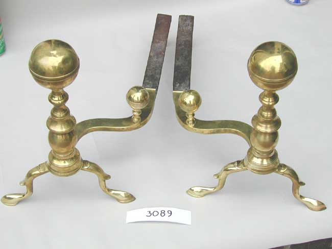 Pair of American Federal period andirons circa 1810. — image 2