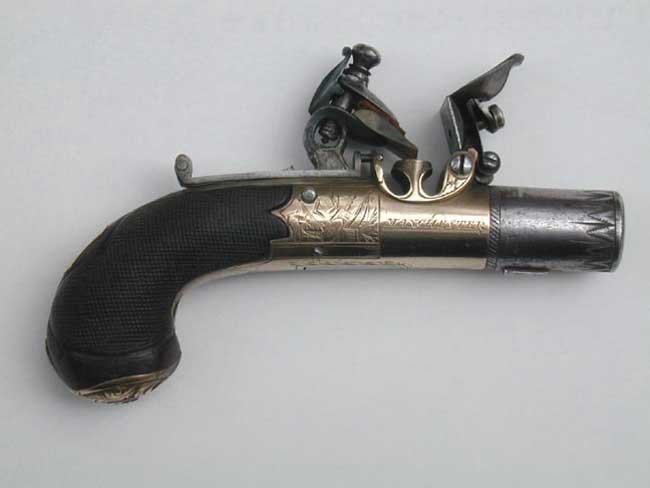 English Flintlock Pocket Pistol Circa 1790