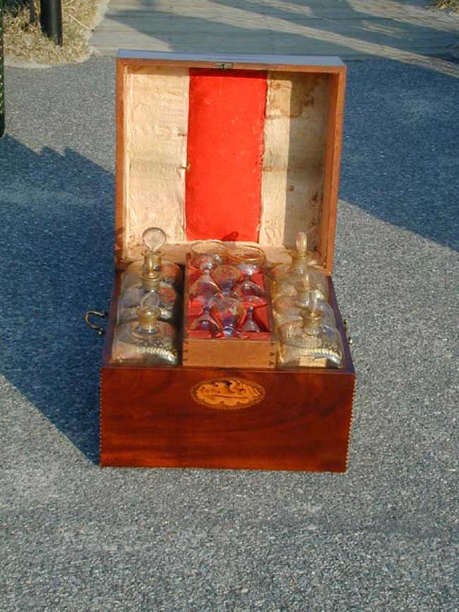 A Magnificent Late 18th Century Travelling Liquor Set