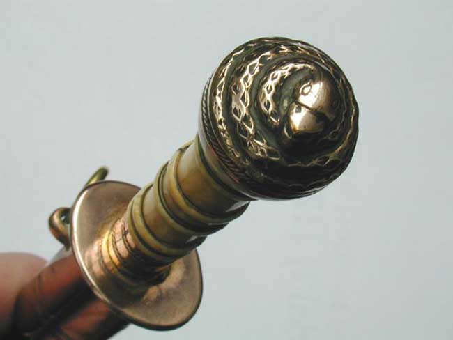 Midhipman's Ivory Handled Dirk With Coiled Serpent Pommel circa 1795-1810 — image 2