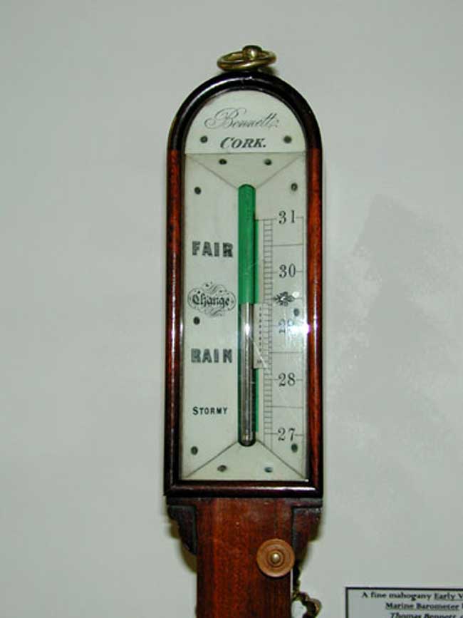 Rare Irish Marine Barometer by Thomas Bennett of Cork circa 1840 — image 2