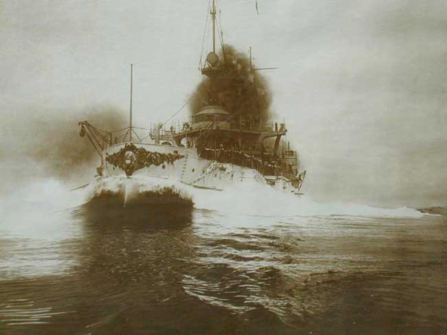 Photograph of the U.S.S. Connecticut, 1907, by Enrique Muller