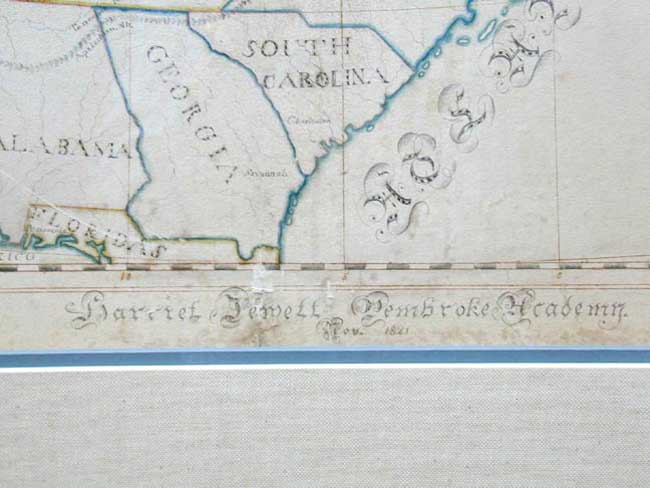 Pembroke Academy (N.H.) Schoolgirl Map of the United States Dated 1821 — image 2
