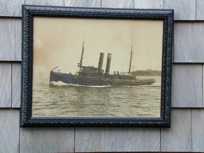 An Original Albumen Print of the Tugboat 'Nottingham' by Nathaniel L. Stebbins circa 1900