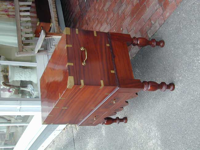 British Campaign Chest on Anglo-Indian Inlaid Stand circa 1870 — image 3