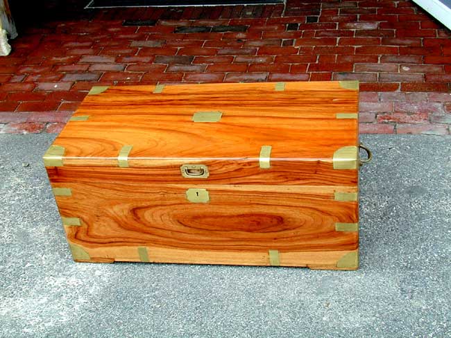 19th Century China Trade Campforwood Trunk