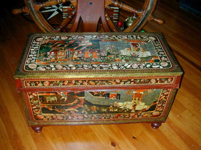 A Magnificent Early 19th Century Painted China Trade Trunk Circa 1830 — image 2