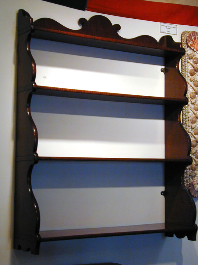 A Fine Set of 'Tigered" Mahogany Shelves Circa 1840