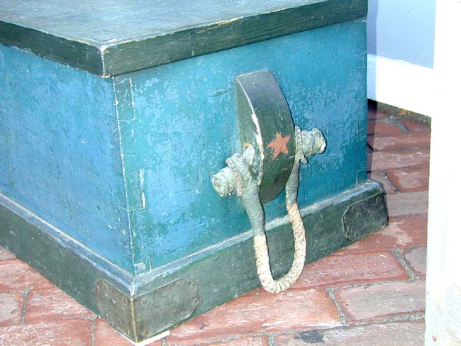 A 19th Century Painted Sailor's Sea Chest With Inlaid Decoration Circa 1850