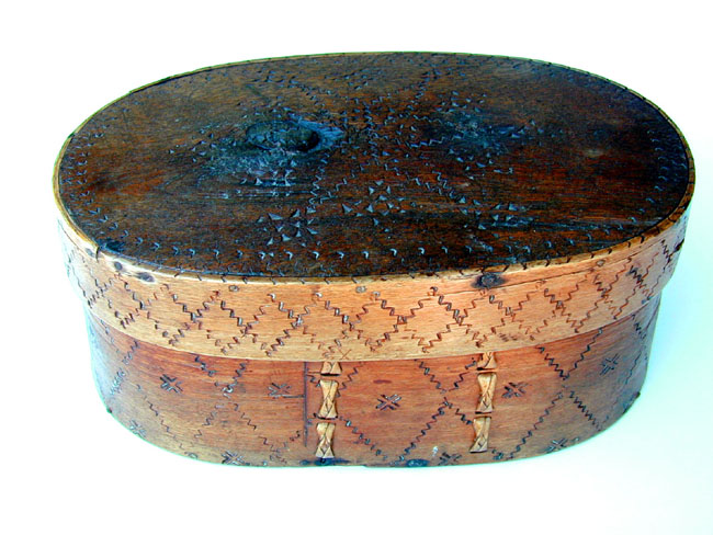 A 19th Century Scandinavian Wooden Storage Box Circa 1850