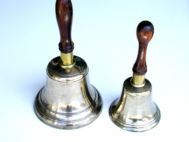 A 19th Century Bronze Handbell (the smaller one sold).