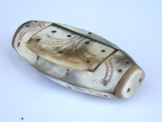 A 19th century Horn Tobacco or Snuff Box