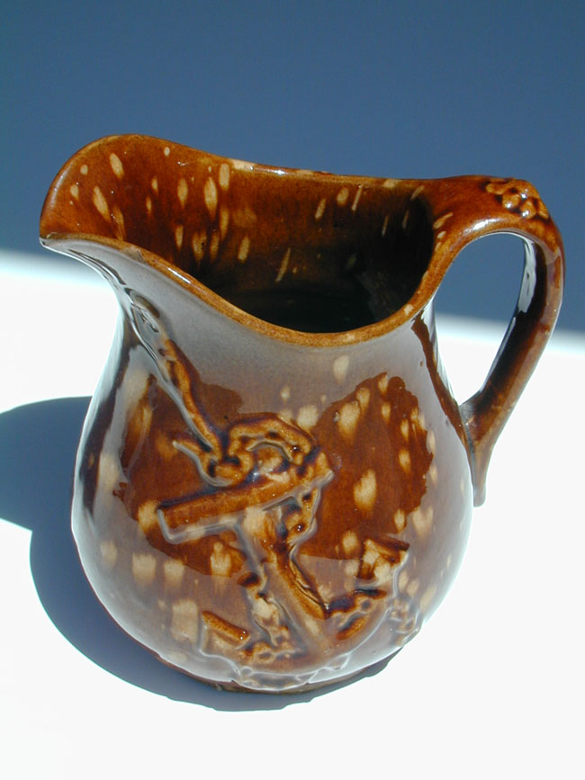 A 19th Century Earthenware Pitcher with Rockingham Glaze Circa 1870