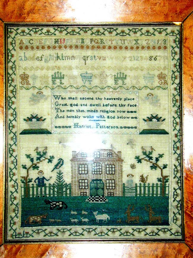 A Fine 18th Century English Schoolgirl Needlework Sampler
