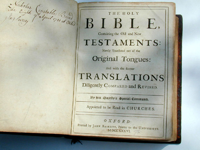 Holy Bible, Printed in London 1736 — image 2