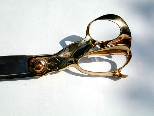 Fine Pair of English 19th Century Bell Metal Tailor's Shears — image 2