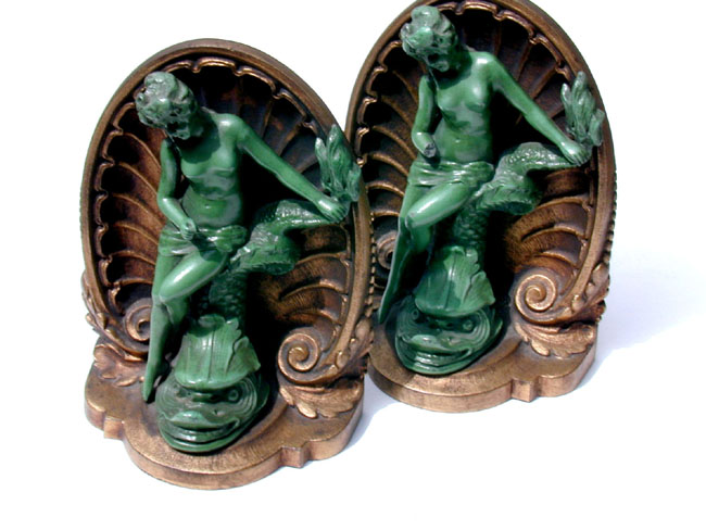 A Fine and Early Pair of Bradley and Hubbard Bookends Circa 1880.