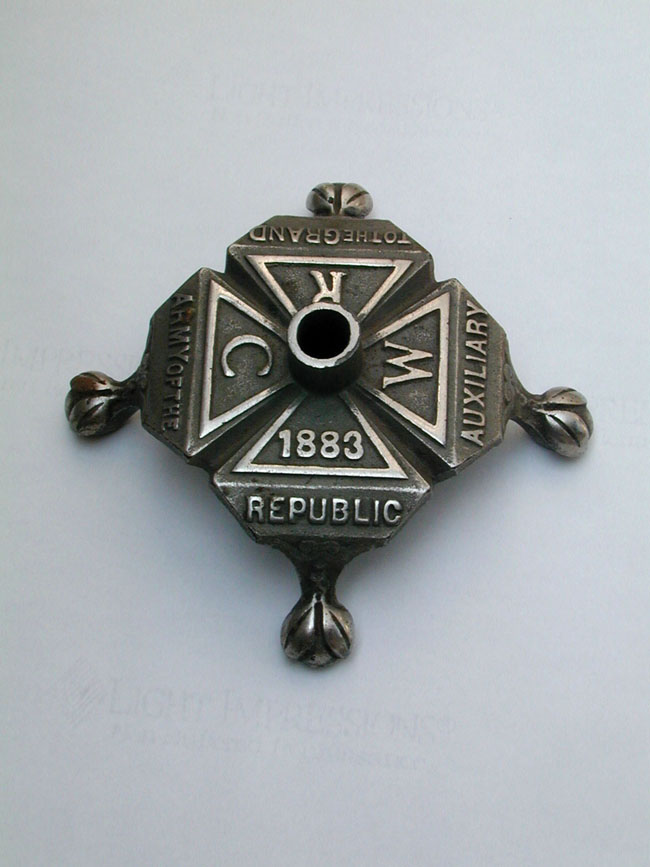 Womens Relief Corp Polished Steel Flag Stand Patented in 1924
