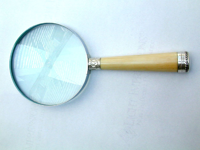 Sterling Silver and Ivory Mounted Magnifying Glass