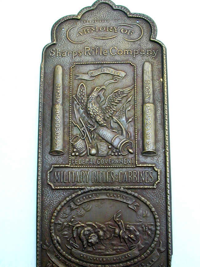 Sharps Rifle Company Brass Advertising Plate Circa 1875 — image 2