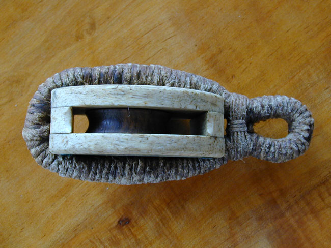 A 19th Century Sailor-Made Whalebone Ship's Block Circa 1850 — image 2