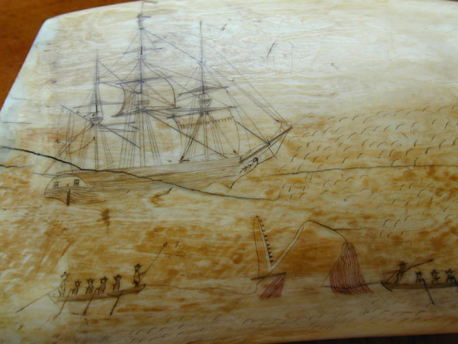 Fine and Large 19th Century Scrimshawed Whale's Tooth Circa 1830 — image 2