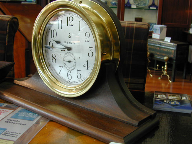 World War I U.S. Navy Ship's Bulkhead Clock by Seth Thomas — image 3