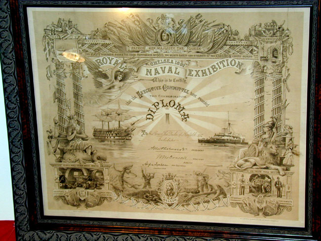 A Rare Victorian 'Commemorative Maritime Diploma' issued to the Duke of Norfolk in 1891