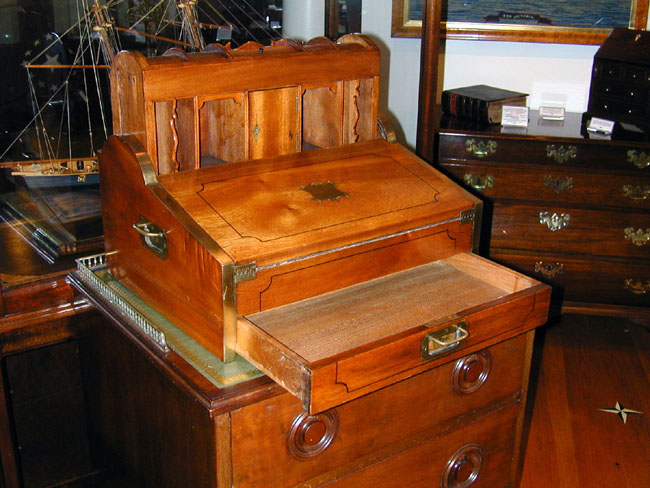 China Trade Period Camphorwood Tambour Top Writing Box Circa 1830 — image 3