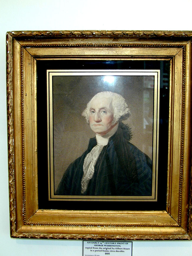 Print of George Washington circa 1820 from the Original by Gilbert Stuart