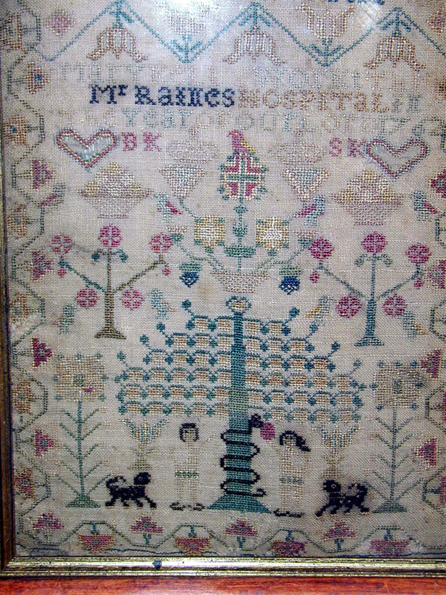 Adam and Eve Needlework Sampler by Mary Kelly 1762