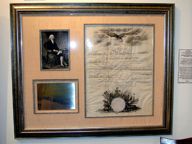 A Fine and Rare Naval Commission for Master Commandant David Deacon signed by President James Madison December 1, 1814