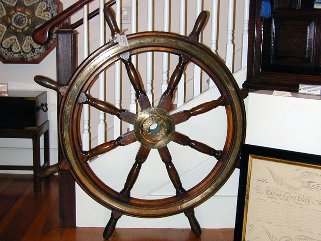 19th Century Brass Mounted Ship's Wheel