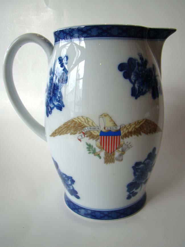 Chinese Export "style" pitcher made for the Diplomatic Reception Rooms, Dept of State, by Mottahedeh