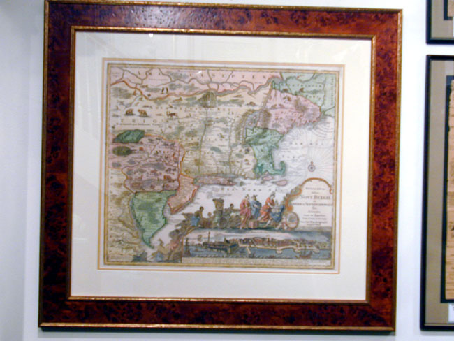 Map of 'Novi Belgii' (New England and the middle Atlantic region) by Tobias Lotter circa 1750 — image 2