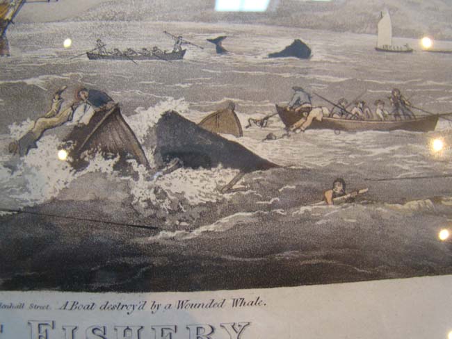 A wonderful hand colored engraving entitled "South Sea Whale Fishery" published in London Jan. 1, 1825 — image 5