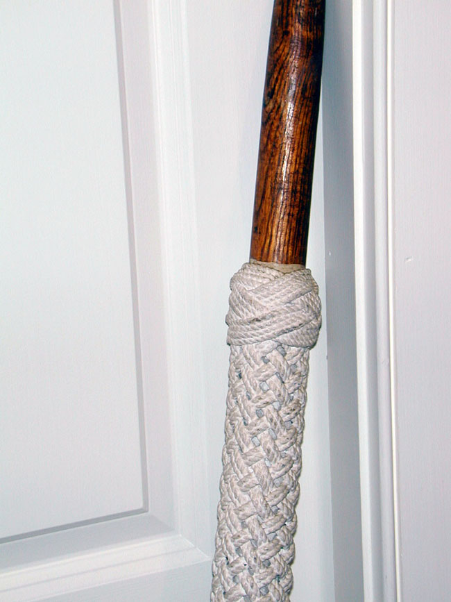 A 19th century Ropework Wrapped Tiller