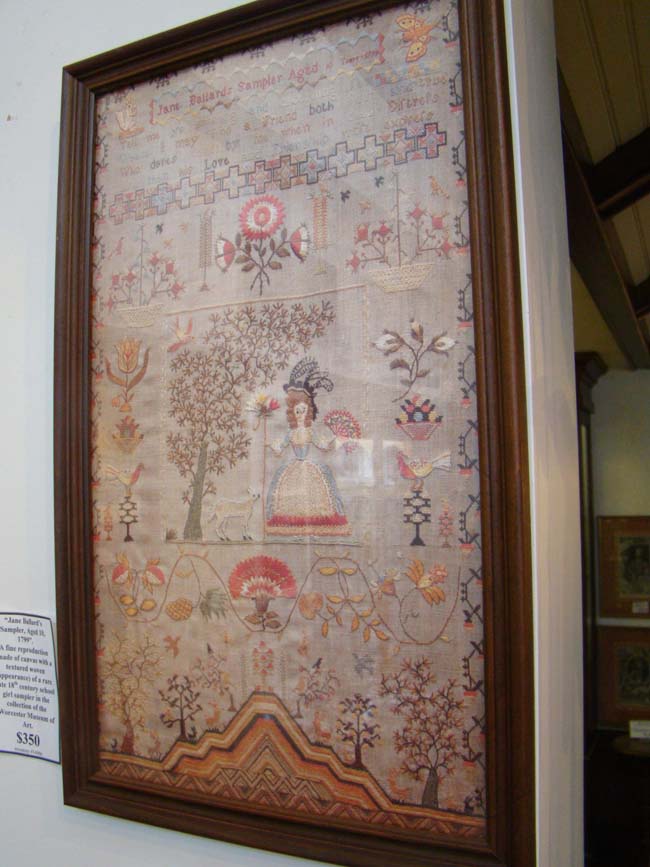 A fine reproduction of "Jane Ballard's Sampler, Aged 10, 1799" — image 3